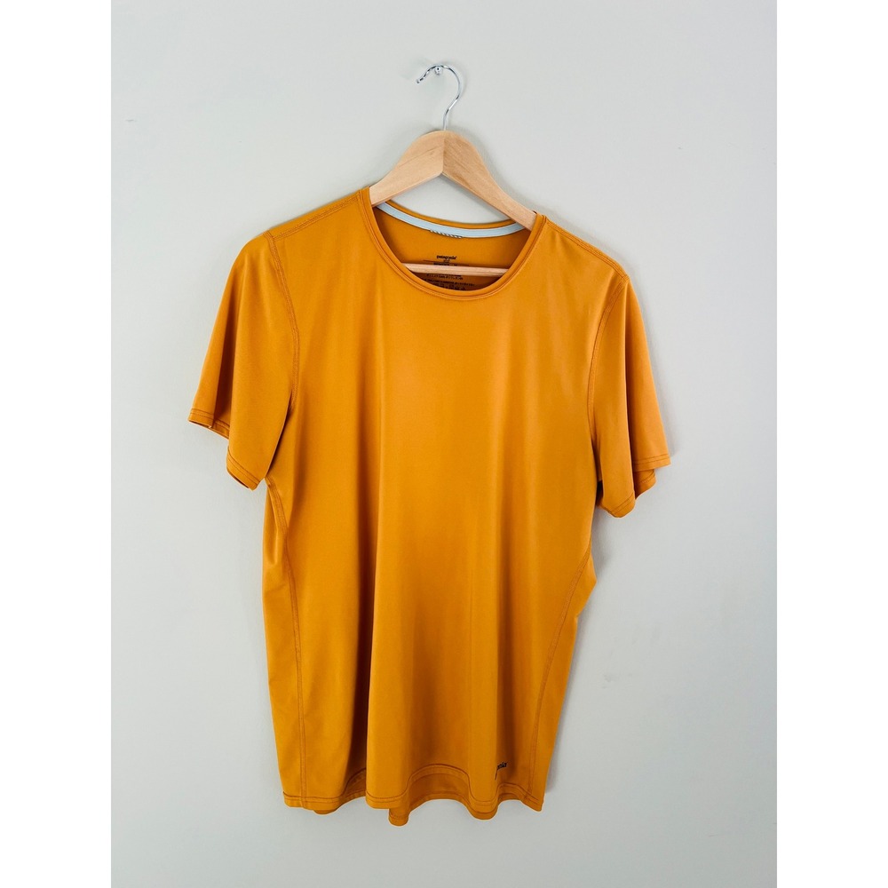 Patagonia Capilene Silkweight T-Shirt Womens XL Orange Performance Active Top
